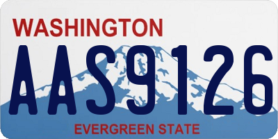 WA license plate AAS9126