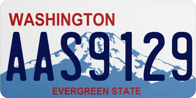 WA license plate AAS9129