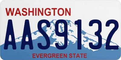 WA license plate AAS9132