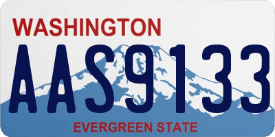 WA license plate AAS9133