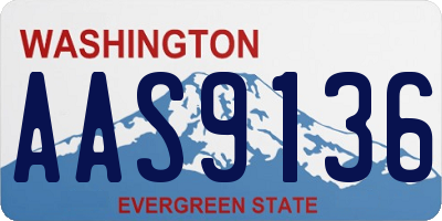 WA license plate AAS9136