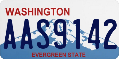 WA license plate AAS9142