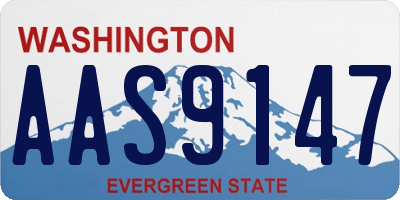 WA license plate AAS9147