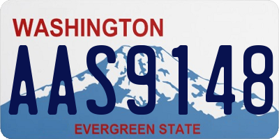 WA license plate AAS9148