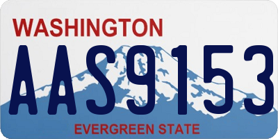 WA license plate AAS9153