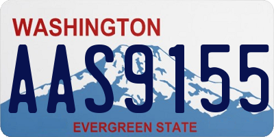 WA license plate AAS9155
