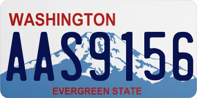 WA license plate AAS9156