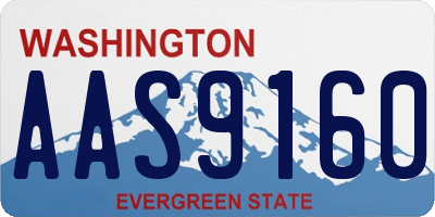 WA license plate AAS9160