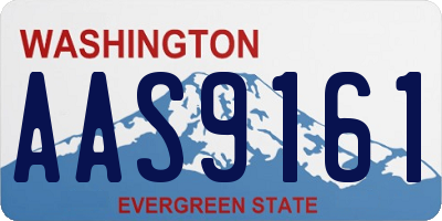 WA license plate AAS9161