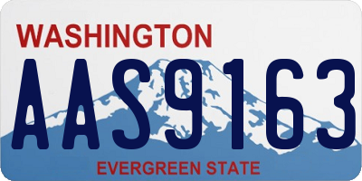 WA license plate AAS9163