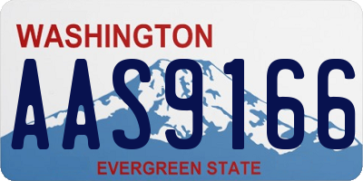 WA license plate AAS9166