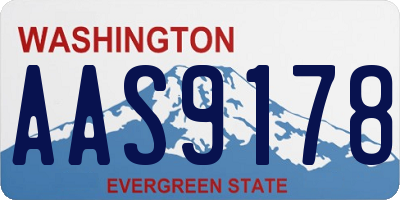 WA license plate AAS9178