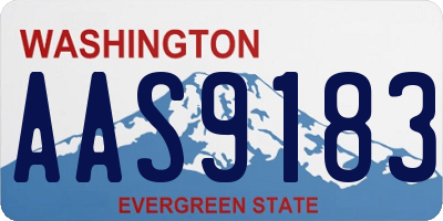 WA license plate AAS9183