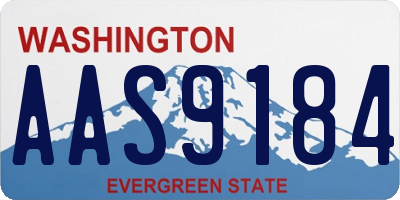 WA license plate AAS9184