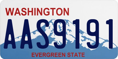 WA license plate AAS9191