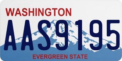 WA license plate AAS9195