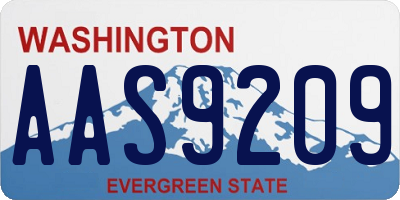 WA license plate AAS9209