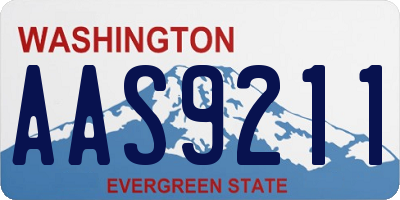 WA license plate AAS9211