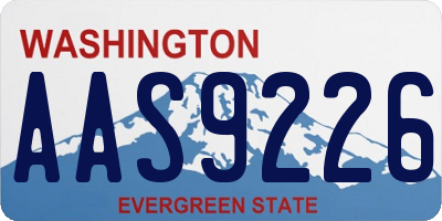 WA license plate AAS9226