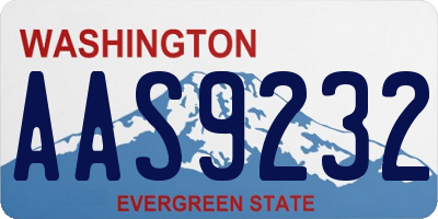 WA license plate AAS9232