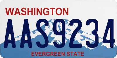 WA license plate AAS9234