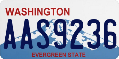 WA license plate AAS9236