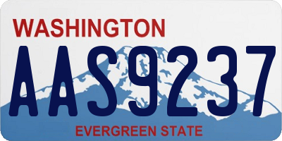 WA license plate AAS9237