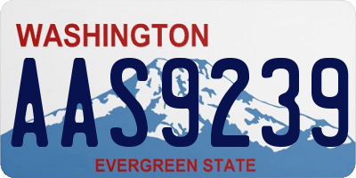 WA license plate AAS9239