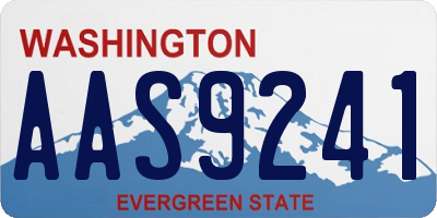 WA license plate AAS9241