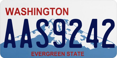 WA license plate AAS9242