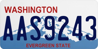 WA license plate AAS9243