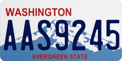 WA license plate AAS9245