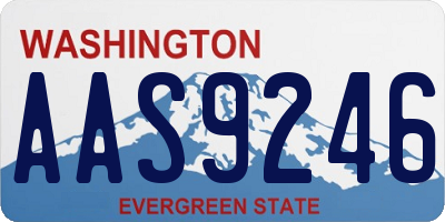 WA license plate AAS9246
