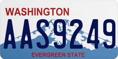 WA license plate AAS9249