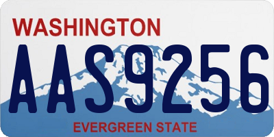 WA license plate AAS9256