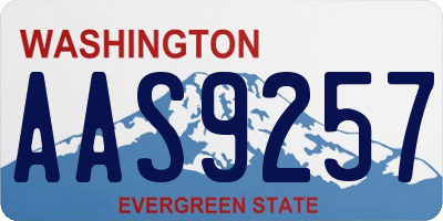 WA license plate AAS9257