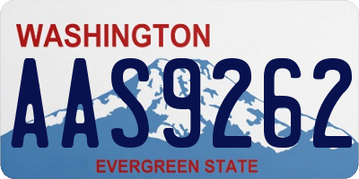 WA license plate AAS9262