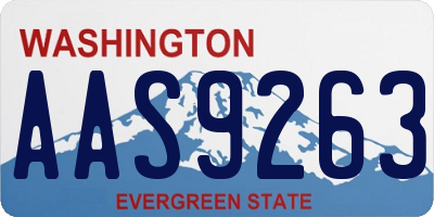 WA license plate AAS9263