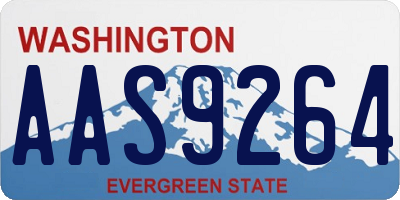 WA license plate AAS9264