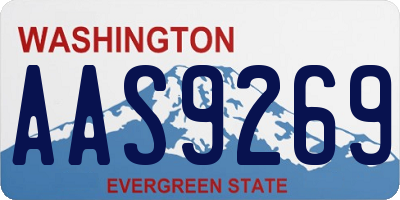 WA license plate AAS9269