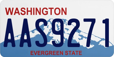 WA license plate AAS9271