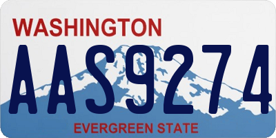 WA license plate AAS9274