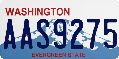 WA license plate AAS9275