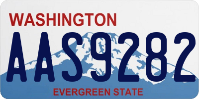 WA license plate AAS9282