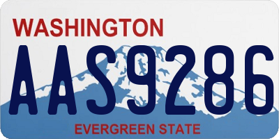 WA license plate AAS9286