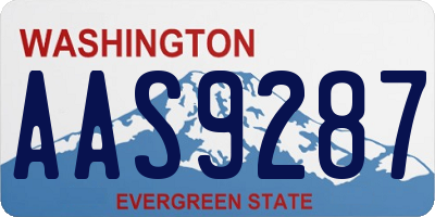 WA license plate AAS9287