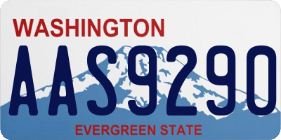 WA license plate AAS9290