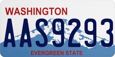 WA license plate AAS9293