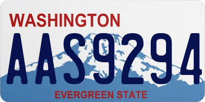 WA license plate AAS9294