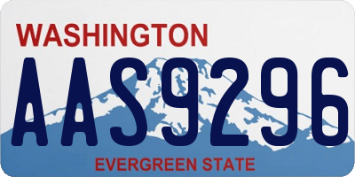 WA license plate AAS9296